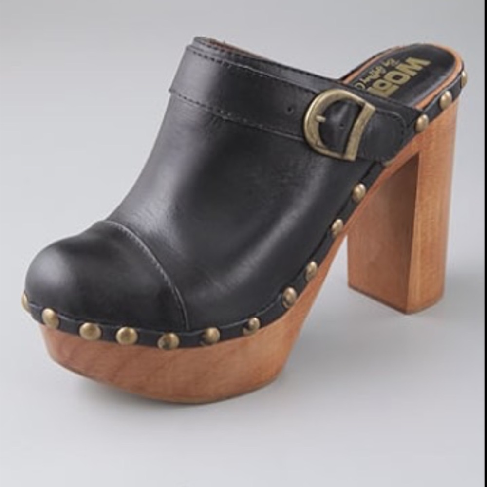 Jeffrey Campbell Black and Brown Clogs